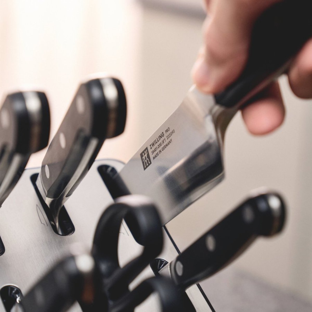ZWILLING Pro Bloc de couteaux auto-aiguisant 7 pièces, anthracite anthracite, ZWILLING