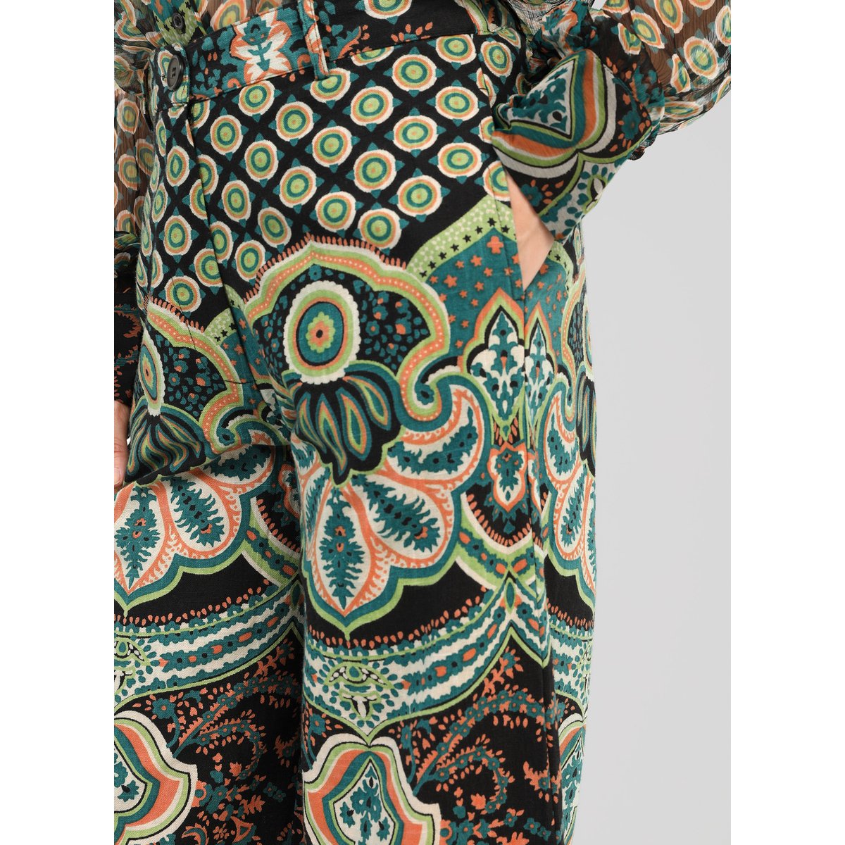 Pantalon ROSELA balmera turquoise, AN'GE