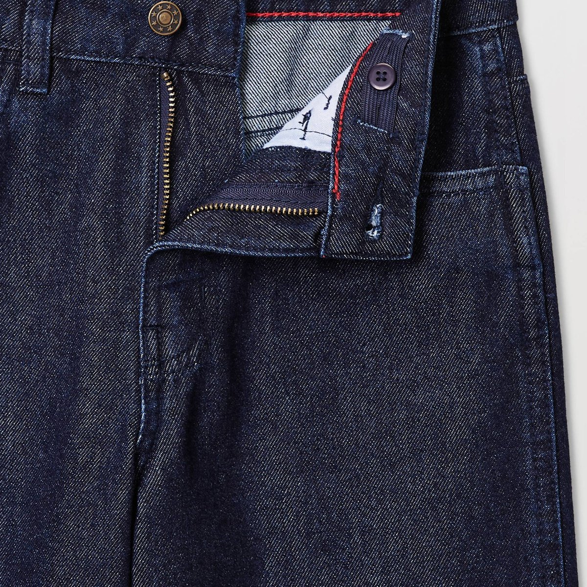 Jean cargo taille élastiquée contenant du coton blue denim, MONOPRIX