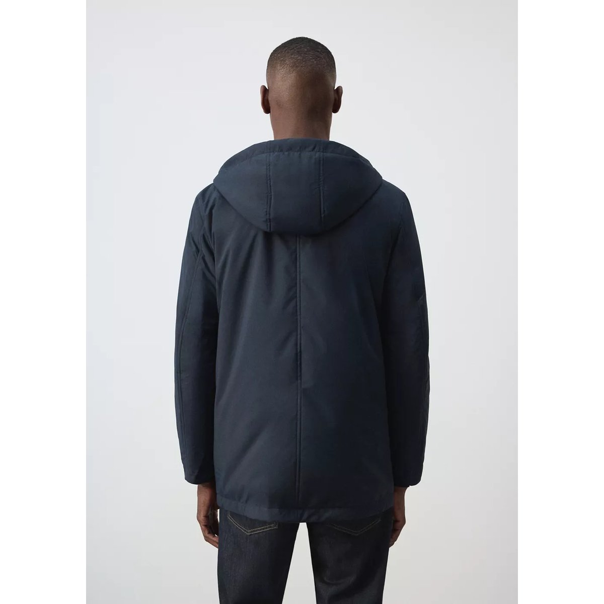 Parka résistante à l’eau réversible bleu nuit, MANGO MAN