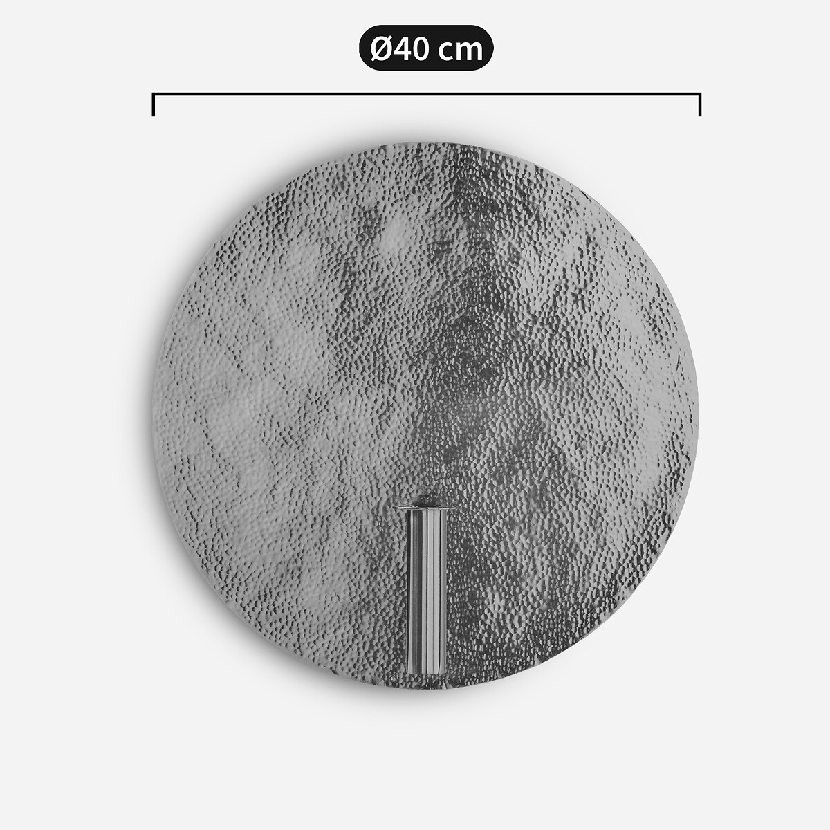 Miroir bougeoir vase mural rond, diamètre 40 cm, LUNOU laiton, AM.PM