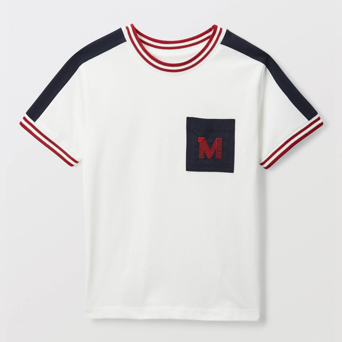 T-shirt sport manches courtes avec poche en coton naturel, MONOPRIX