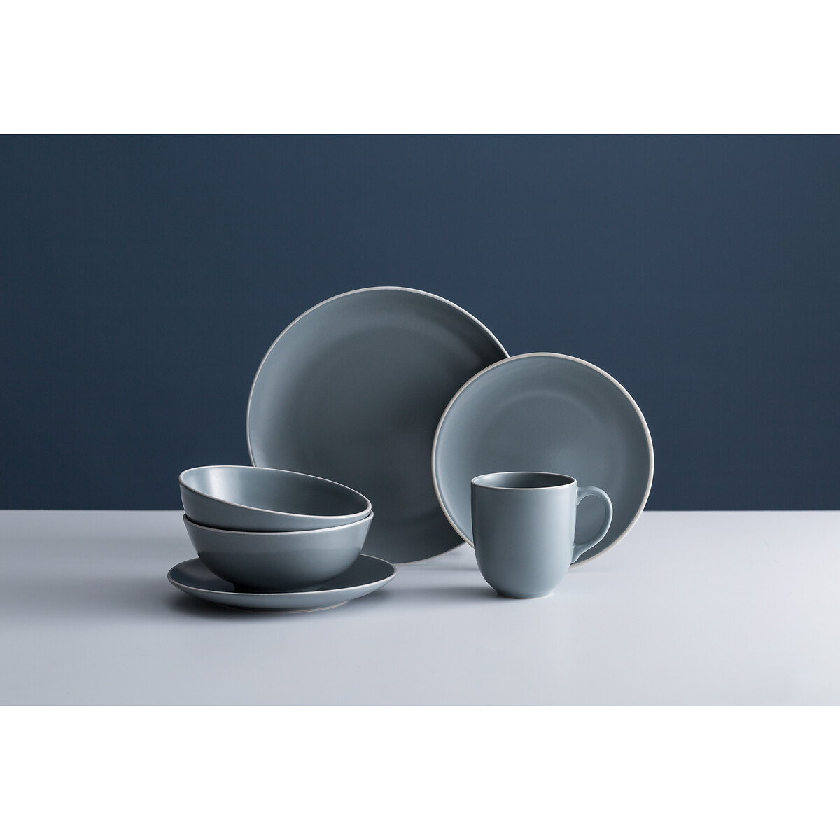 Set of 4 Classic Collection Grey Pasta Bowls grey, MASON CASH