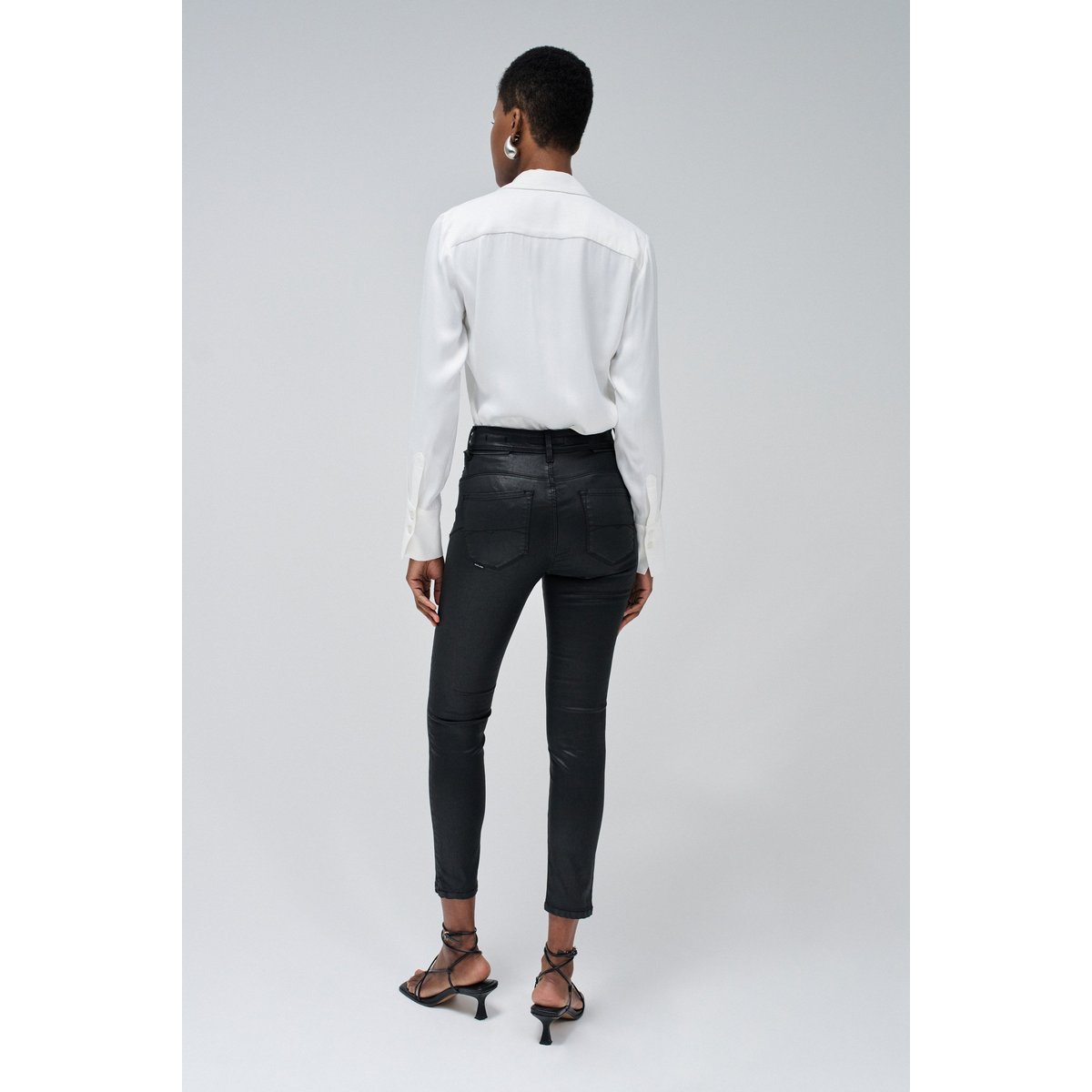 JEAN FAITH PUSH IN CROPPED SKINNY noir, SALSA JEANS