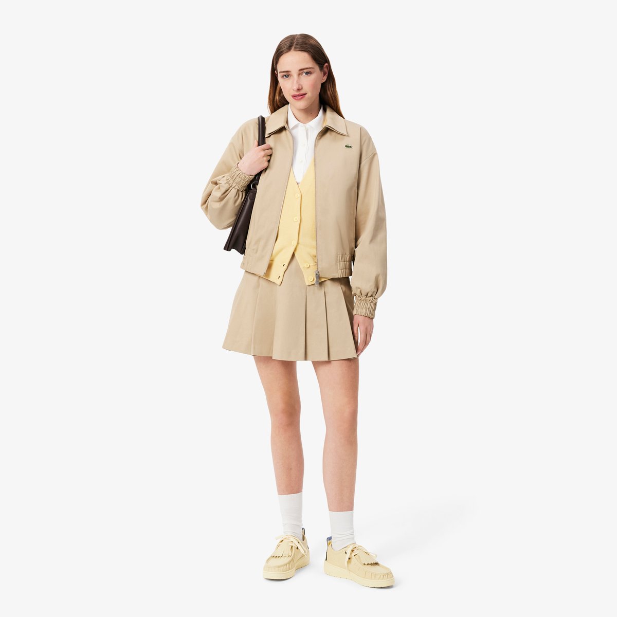 Polo L.12.D slim fit manches trois-quarts blanc-001, LACOSTE