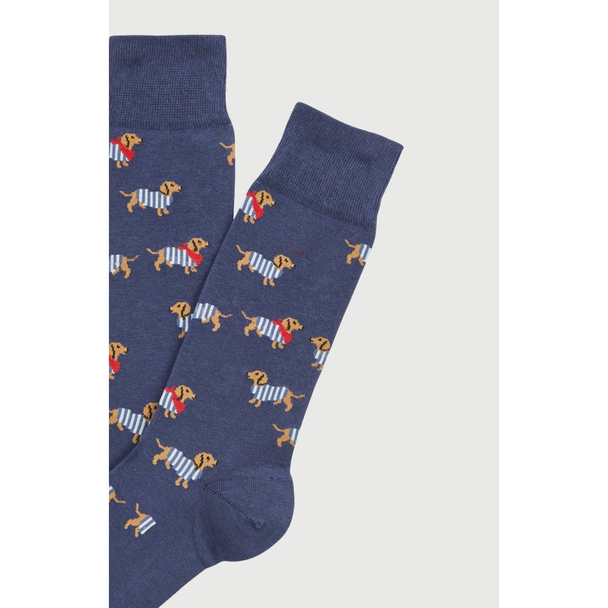Chaussettes en coton imprimé Tobbie Marine marine, ARTHUR