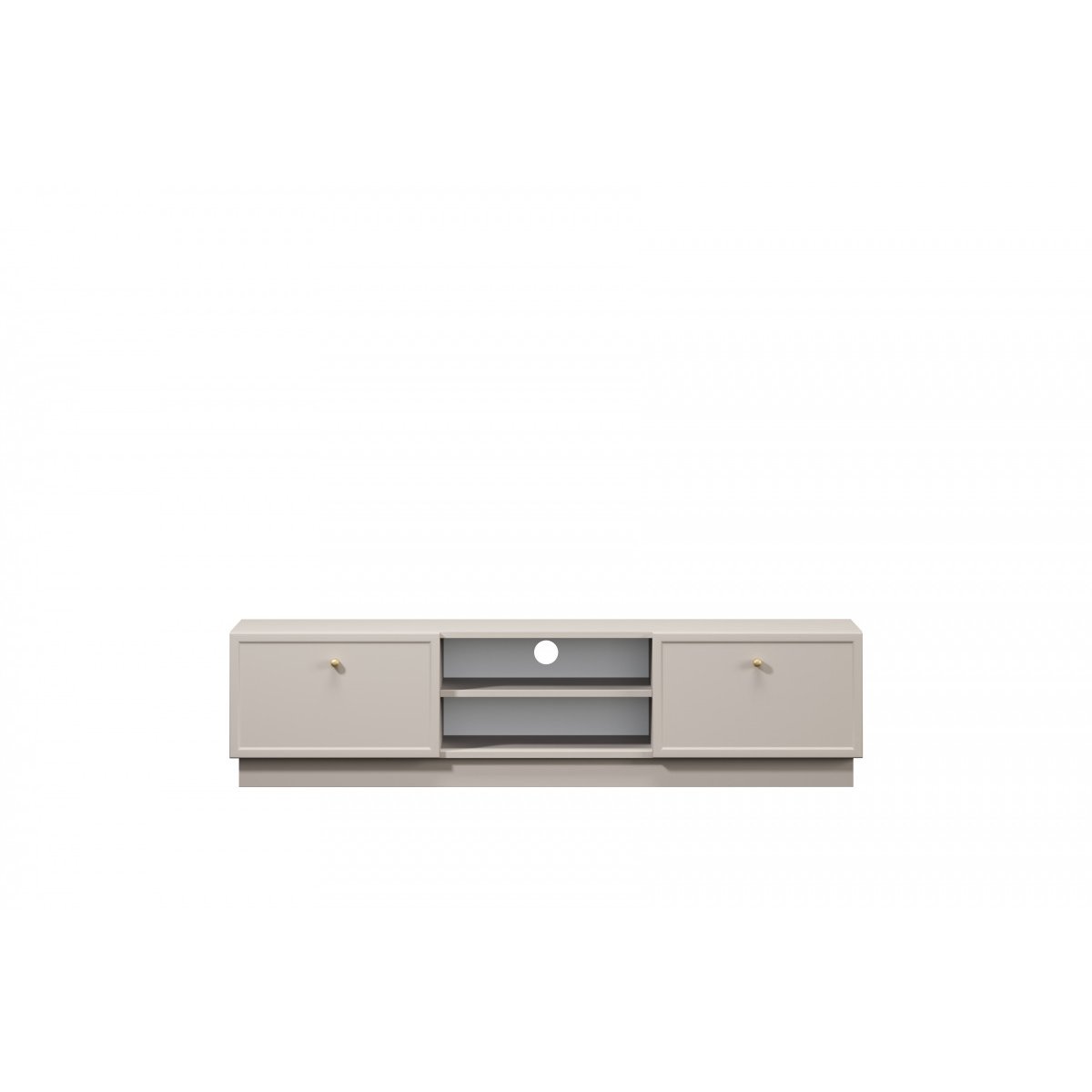 Meuble TV 150 cm panneaux de particules, LORINA beige, BOBOCHIC