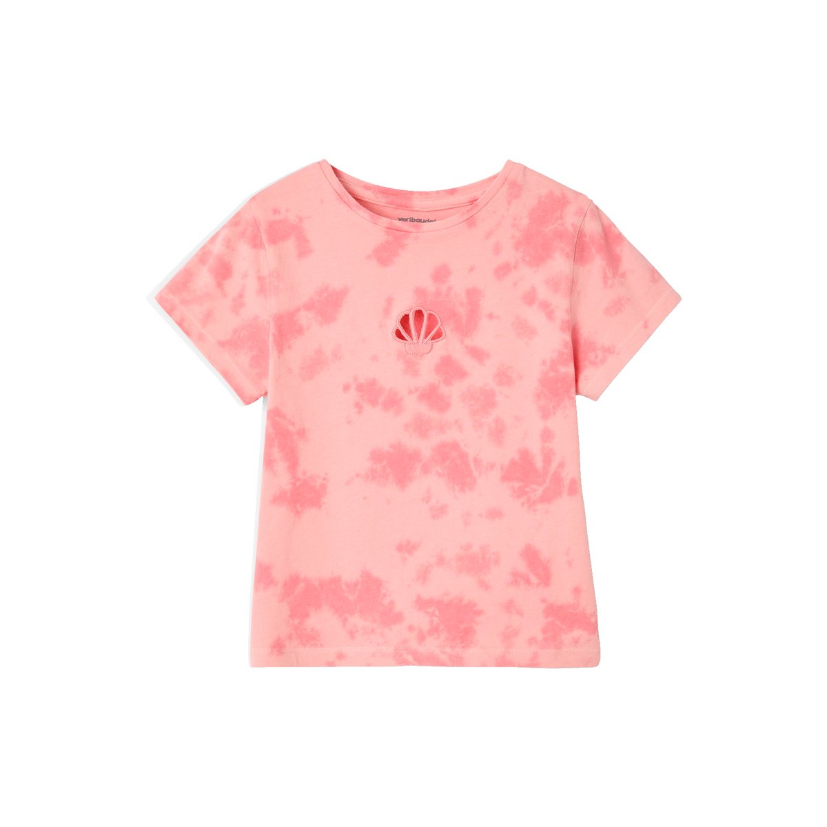 T-shirt tie & dye manches courtes rose bonbon, VERTBAUDET