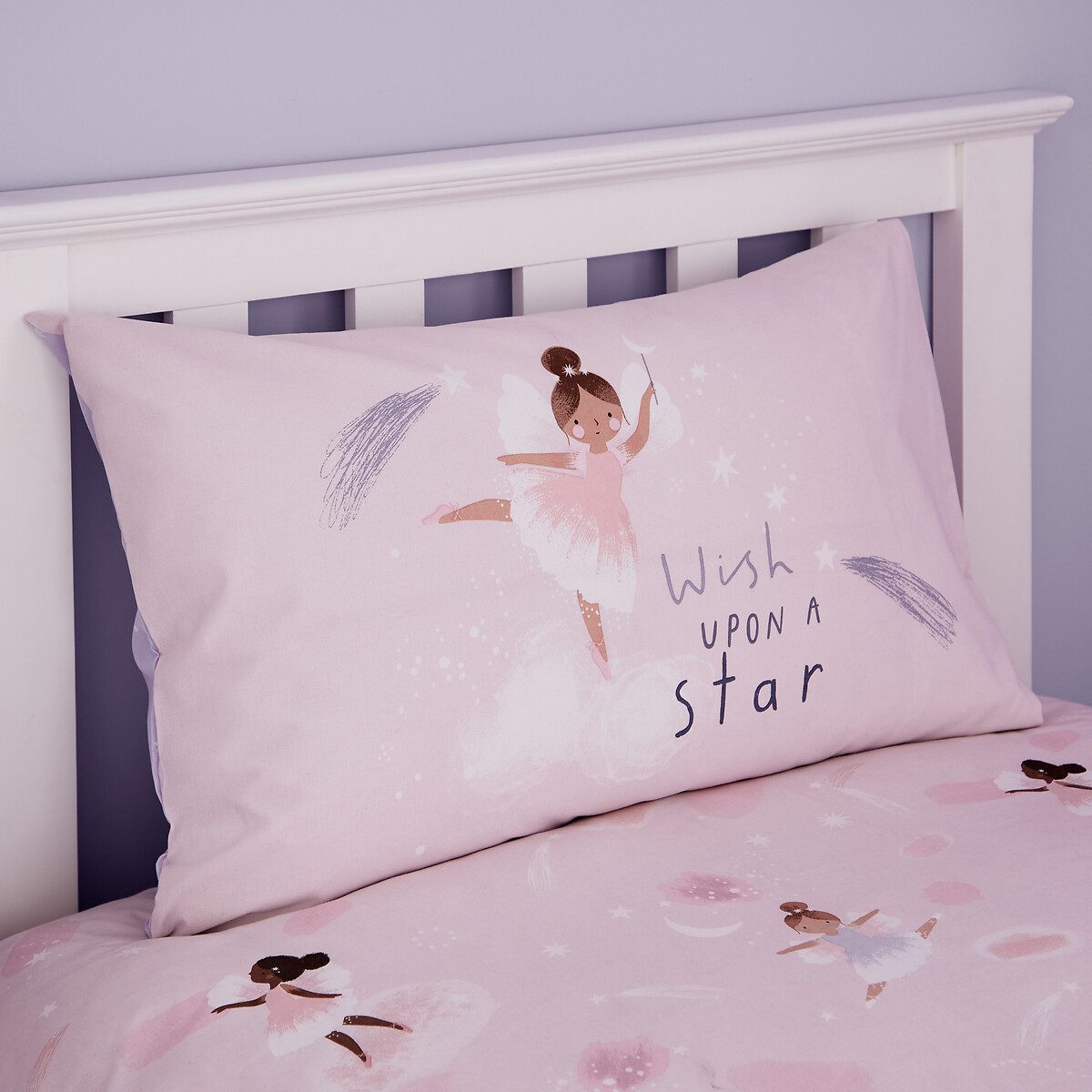 Dancing Fairies Kids Duvet Cover and Pillowcase Set pink/purple, CATHERINE LANSFIELD