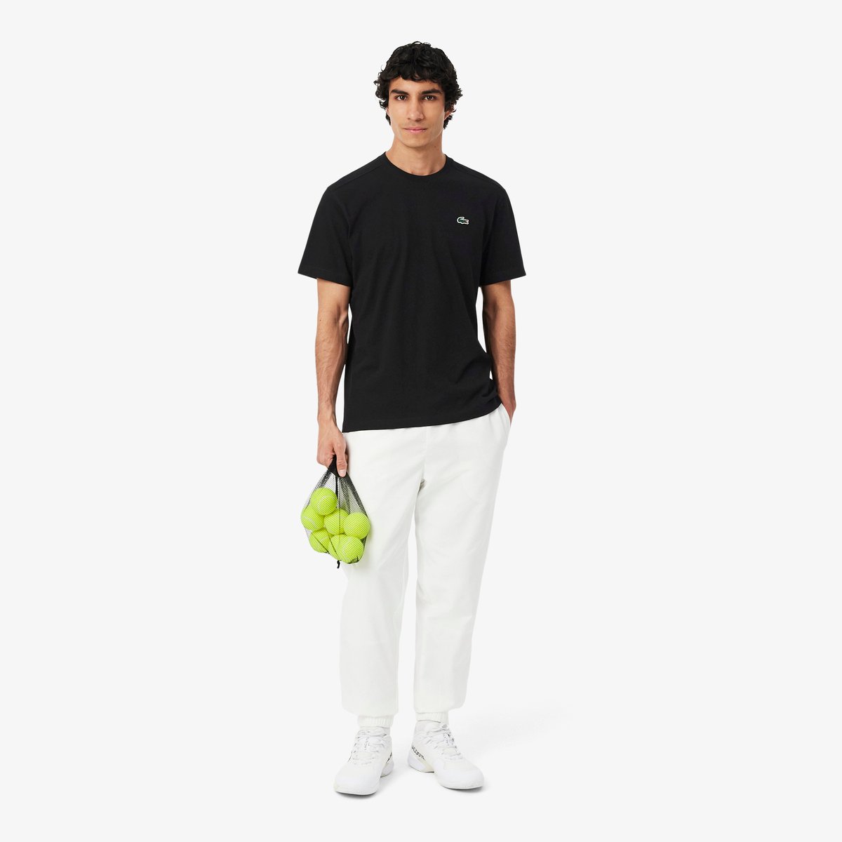 T-shirt Sport coton Ultra Dry noir-031, LACOSTE