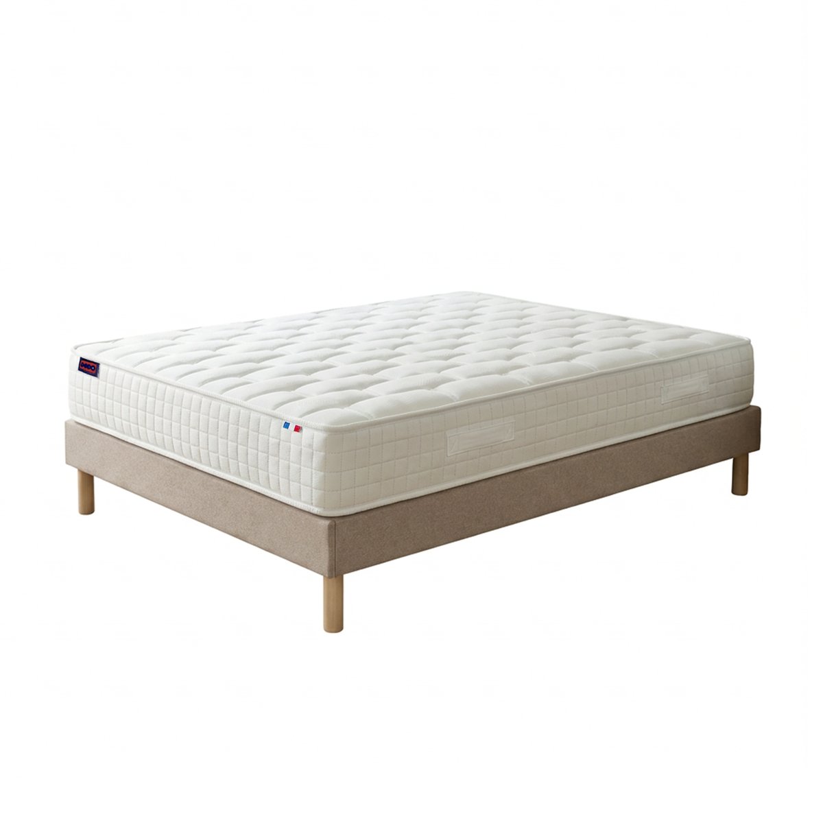 Ensemble lit - Matelas + sommier - Beige SÉRÉNITÉ beige, DODO