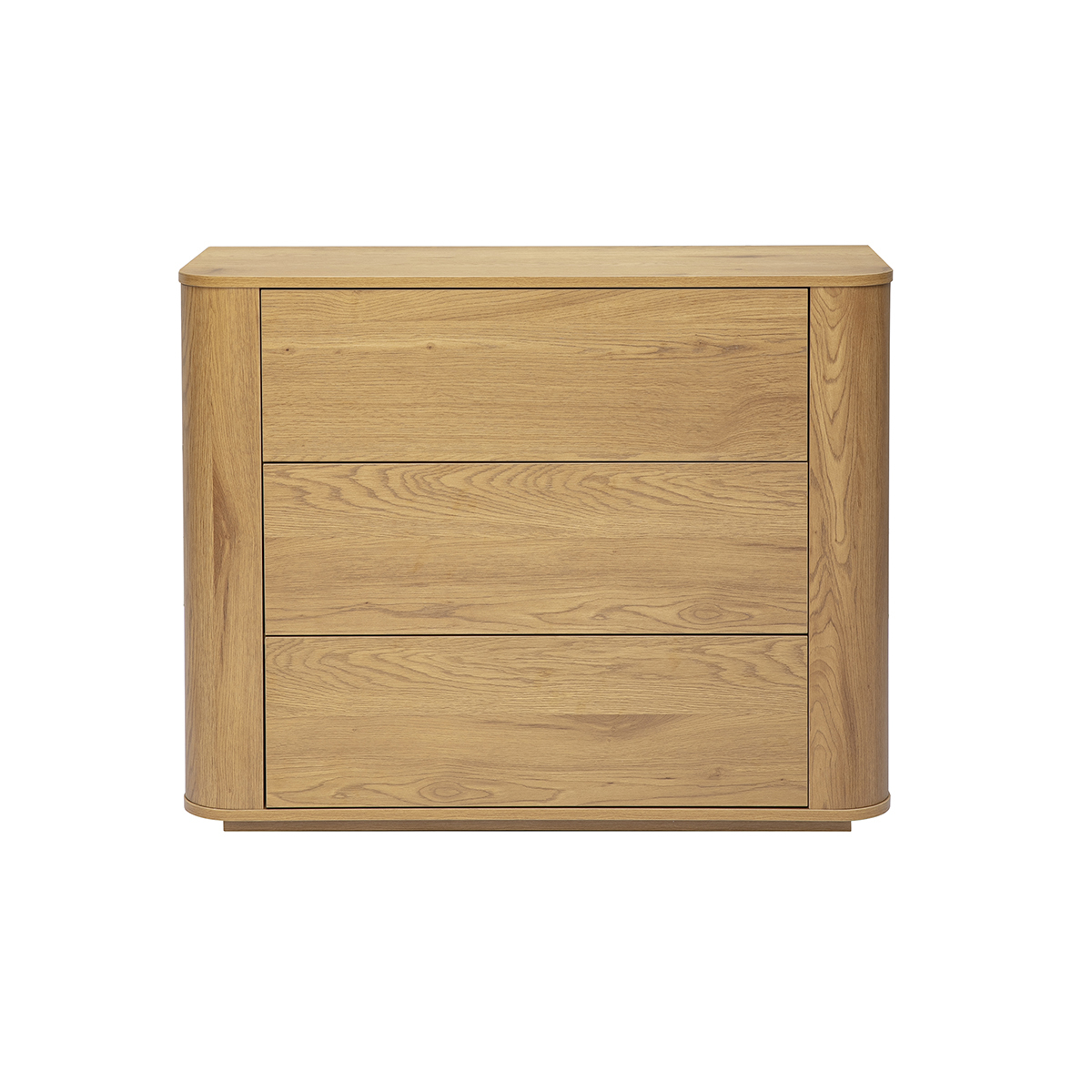 Commode finition bois clair chêne 3 tiroirs L100 cm NEGAN chêne clair, MILIBOO