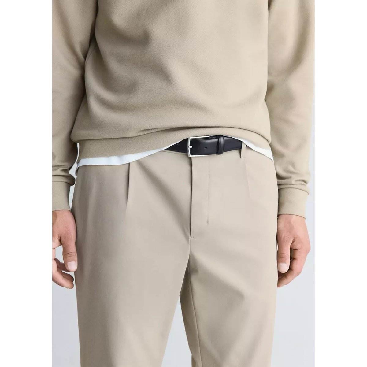 Pantalon regular fit Thermolite® beige, MANGO MAN
