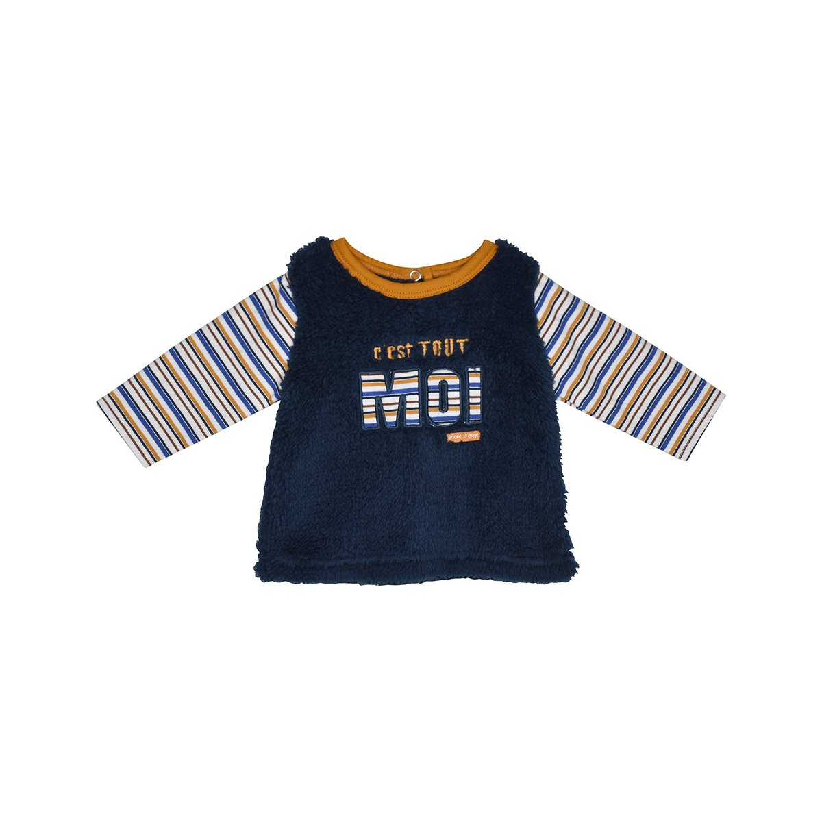 Sweat + pantalon + bavoir fabianno jaune, SUCRE D'ORGE