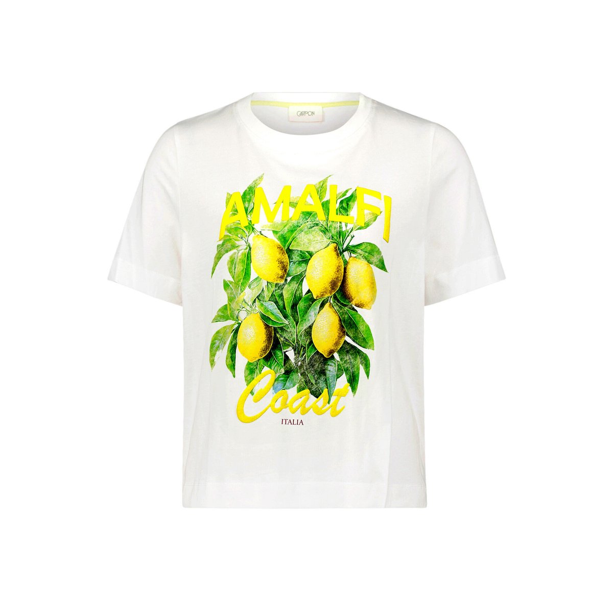 T-shirt à manches courtes à encolure ronde patch creme/yellow, CARTOON