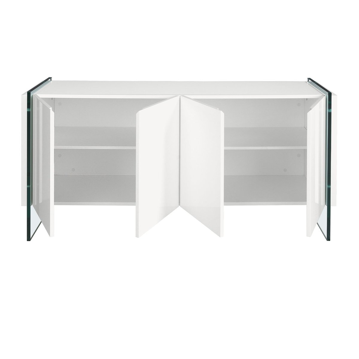 Buffet bois et verre trempé verre | blanc, ANGEL CERDA