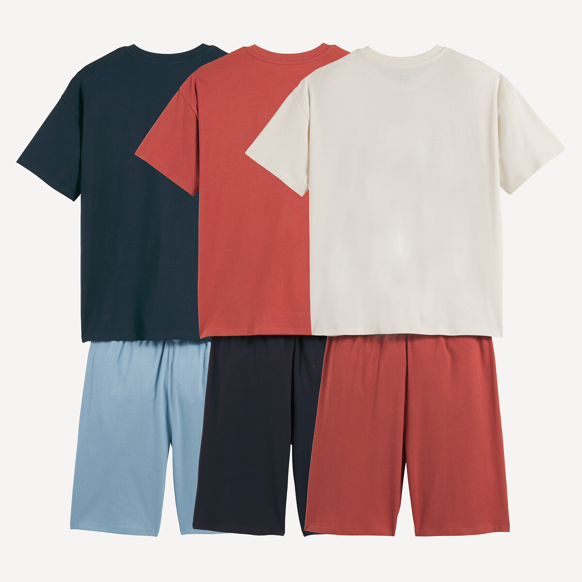 Lot de 3 pyjashorts, en jersey, motifs surf assortis, LA REDOUTE COLLECTIONS