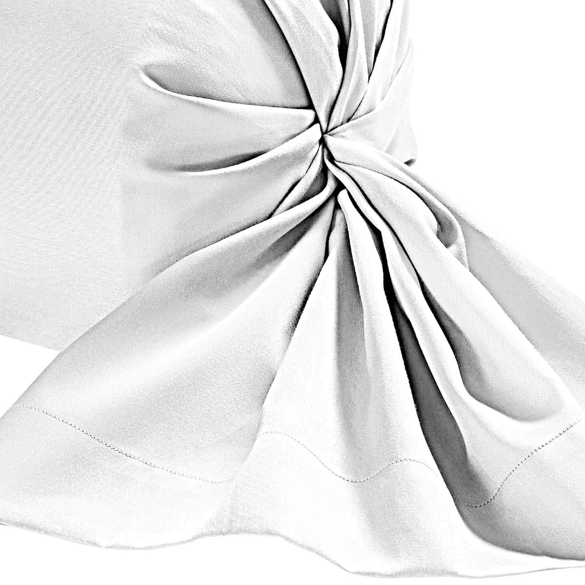 Taie de traversin lin made in France blanc, TERRE DE NUIT