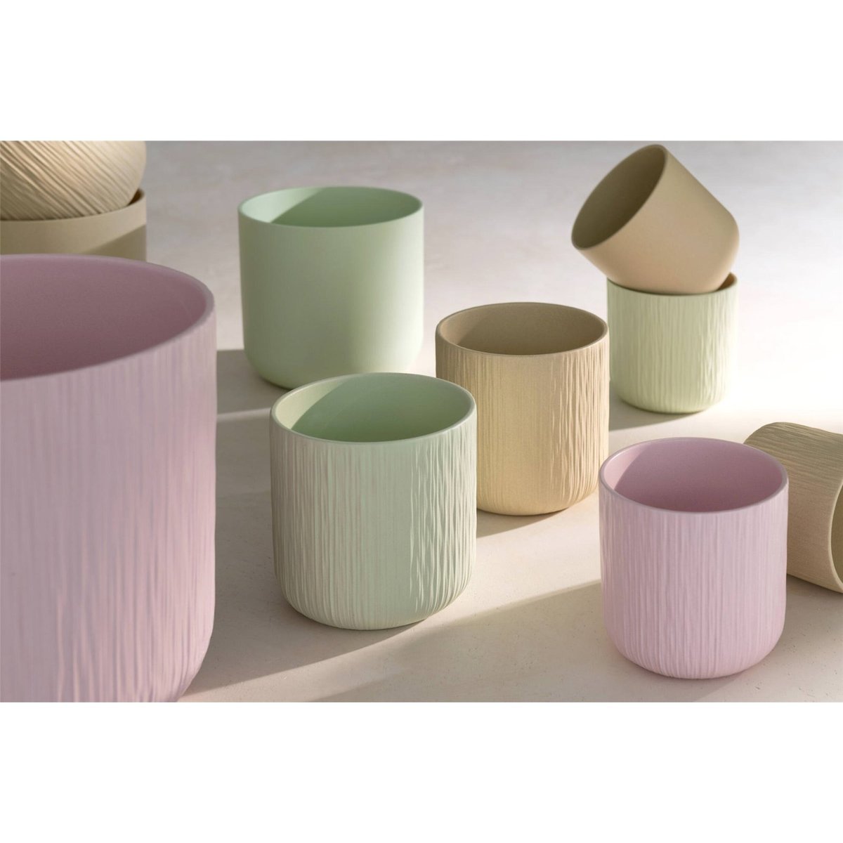Cache-pots en céramique, Lot de 2 pistache, RECOLLECTION