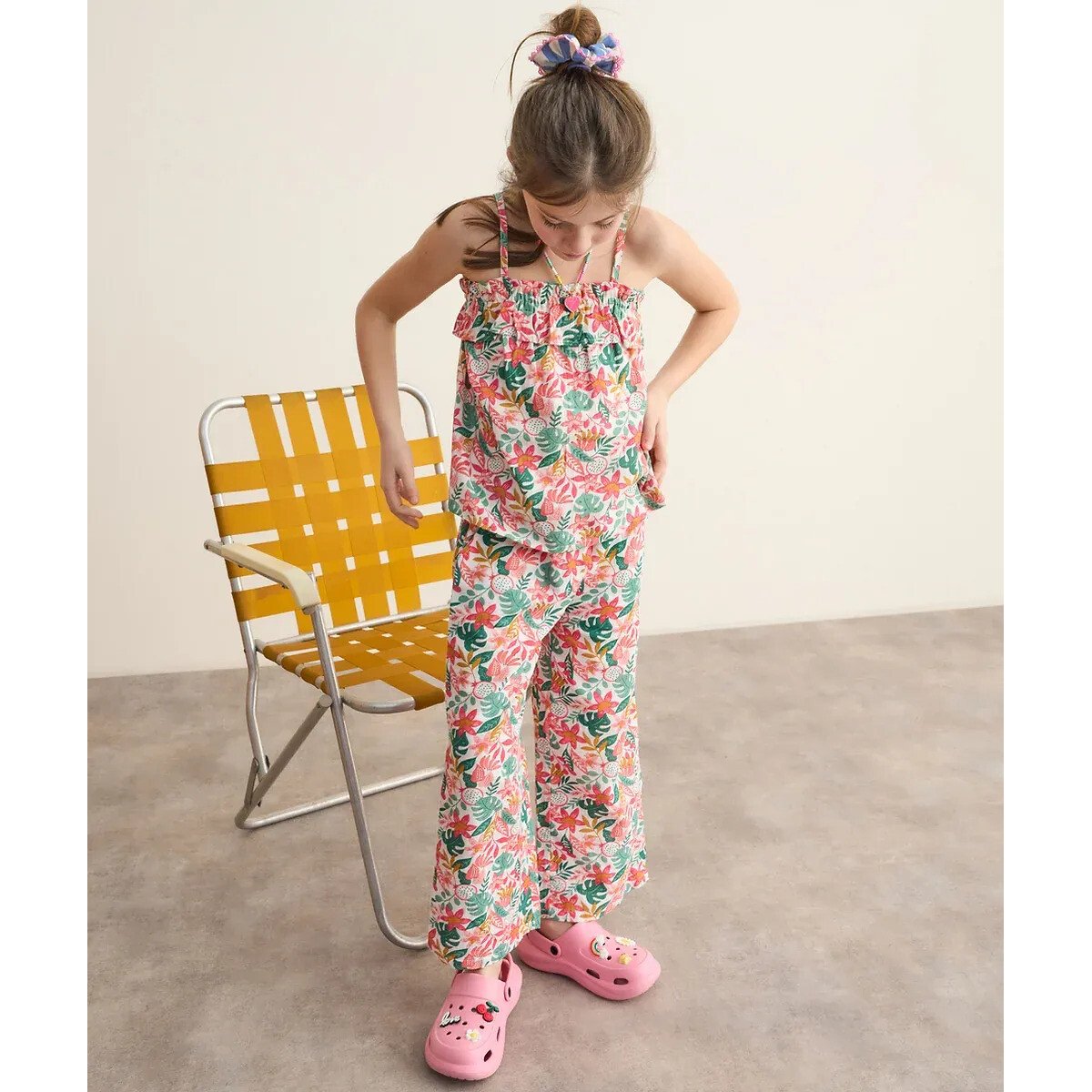 Pantalon léger imprimé imprimé multicolore, TAPE A L'OEIL