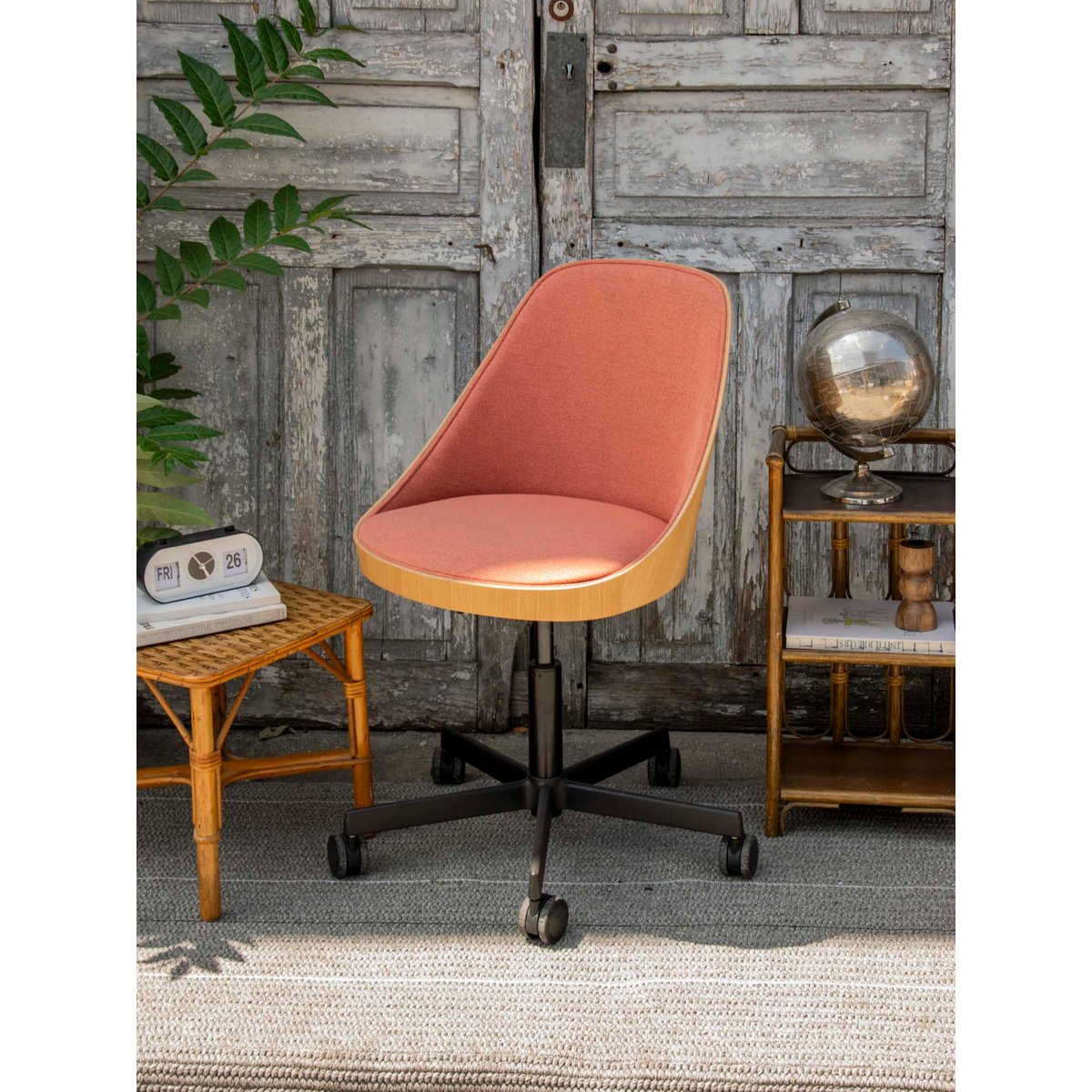 Chaise de bureau contemporaine Alma N°1758 - Bon état bois clair, DEBONGOUT