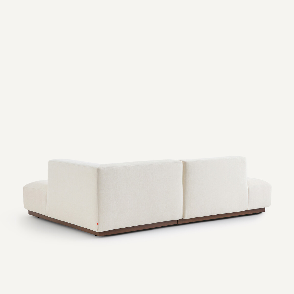 Canapé d'angle droit velours chenille, Jacopo blanc, AM.PM