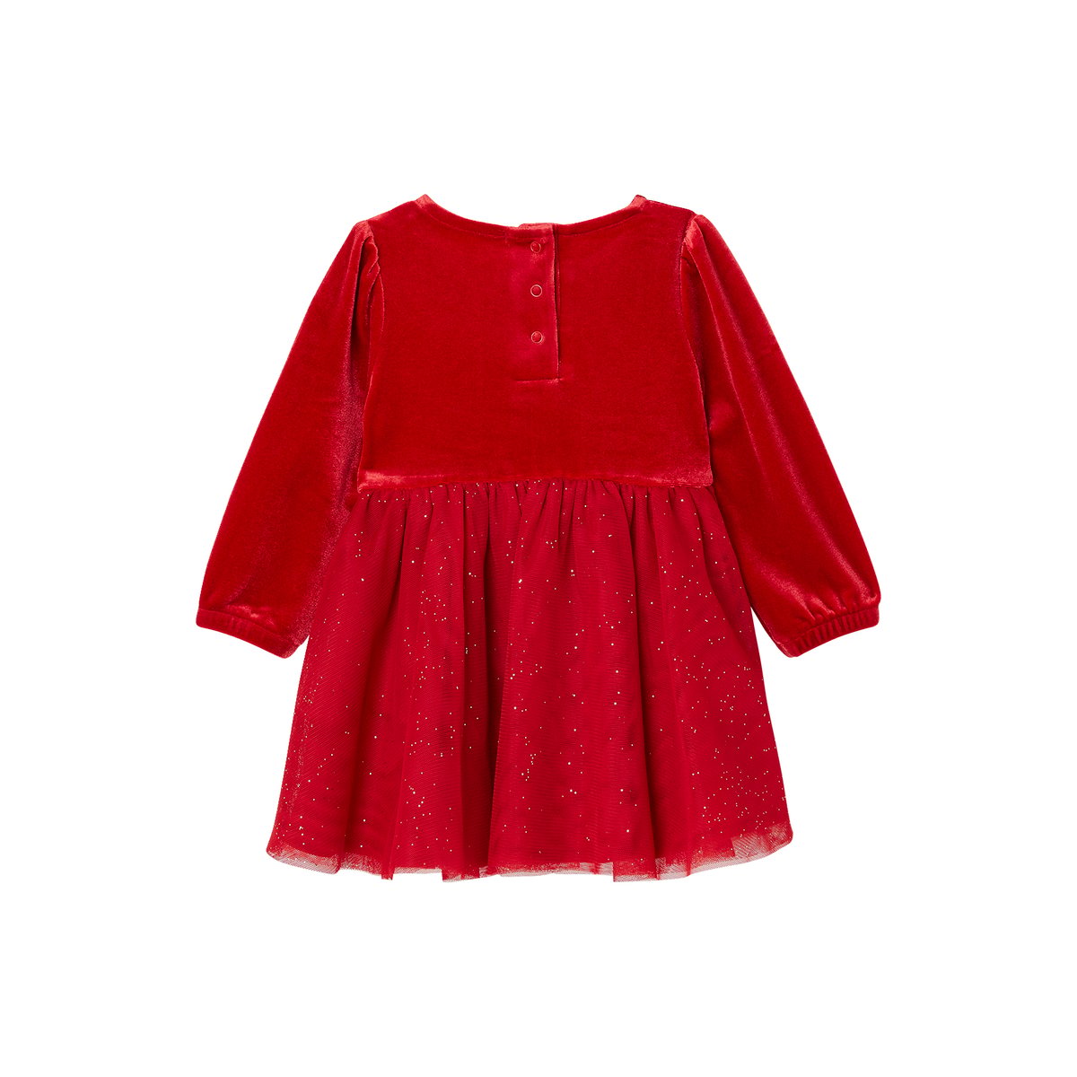 Coffret Noël bébé robe tulle pailleté et bandeau rouge, VERTBAUDET