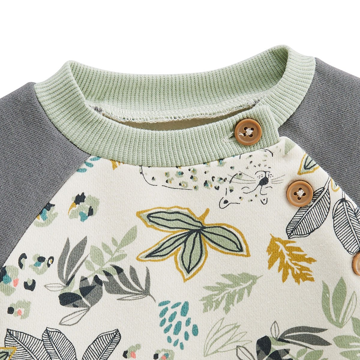 Ensemble enfant sweat et pantalon en molleton Boavista kaki, PETIT BEGUIN