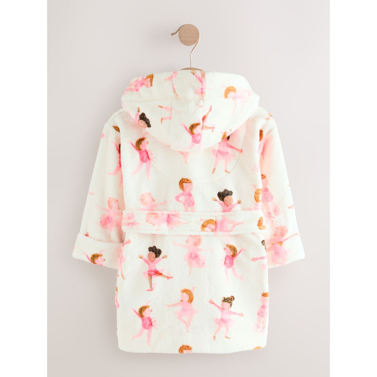 Robe de chambre en polaire ballerine blanche/rose, NEXT