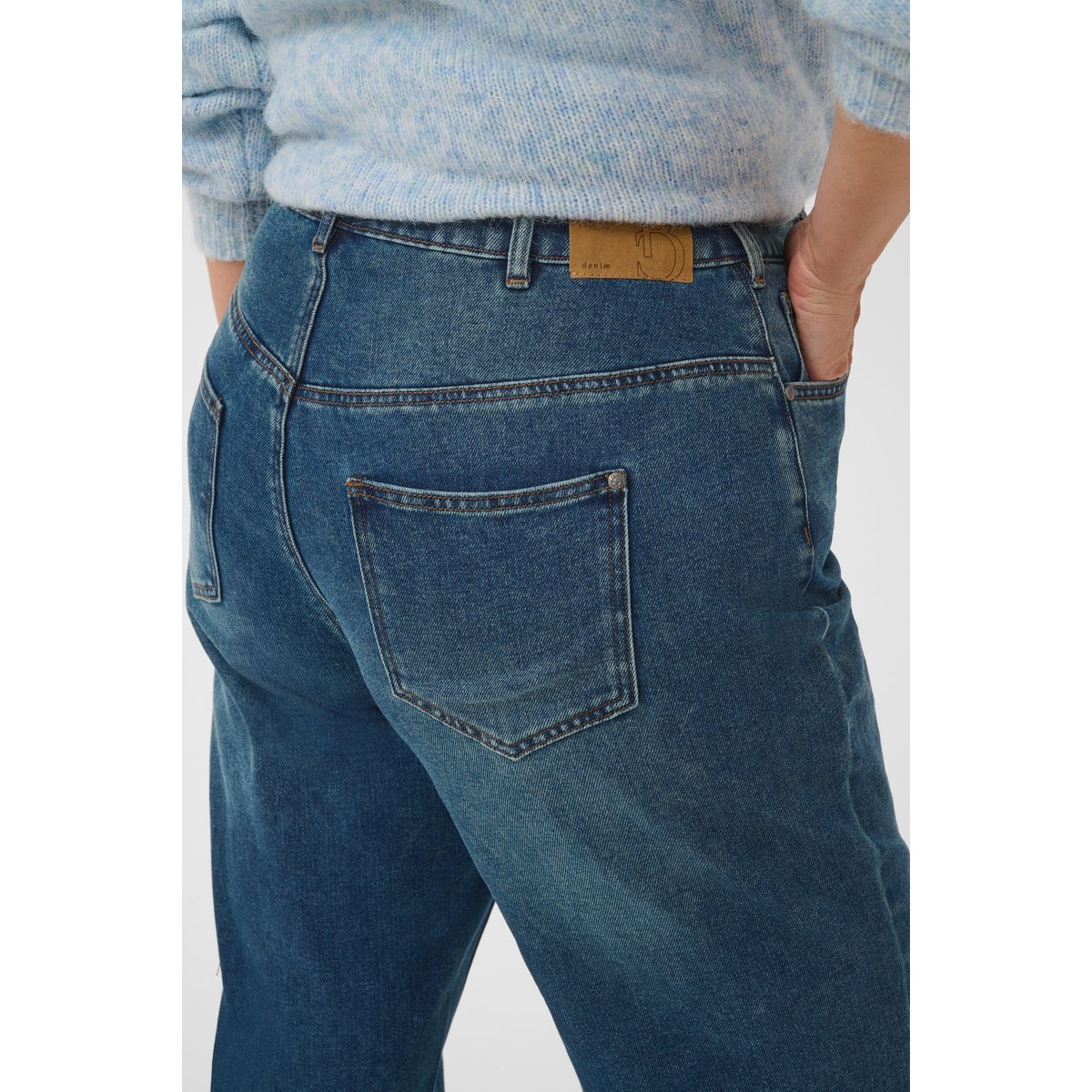 Jeans bleu blue washed denim, KAFFE CURVE
