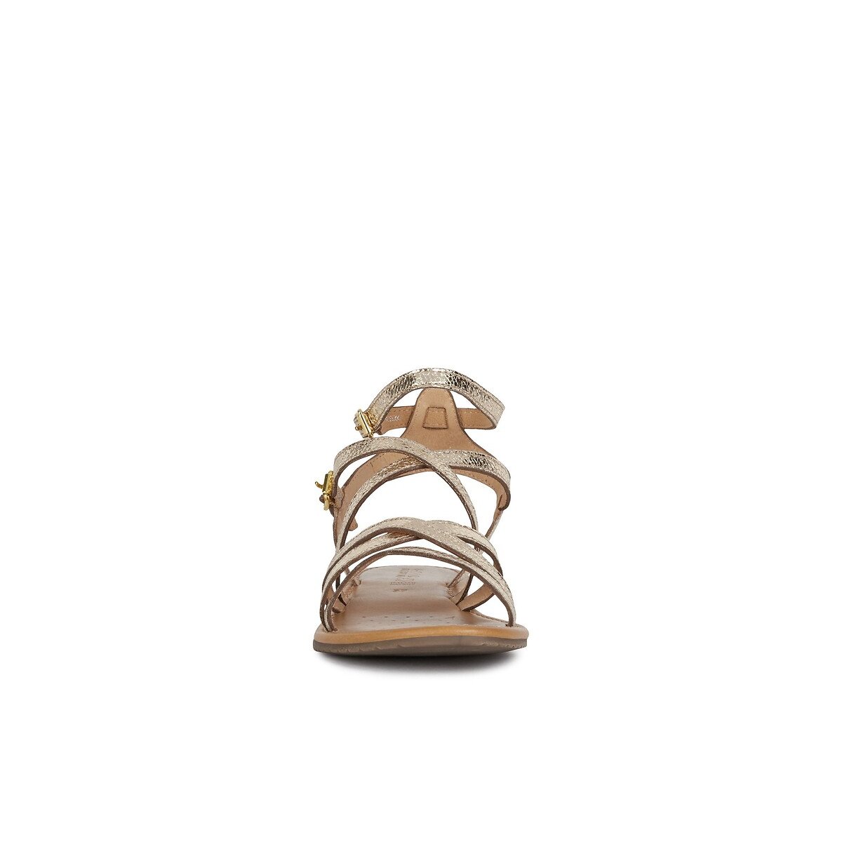 Sandali bassi in pelle Sozy oro bianco, GEOX