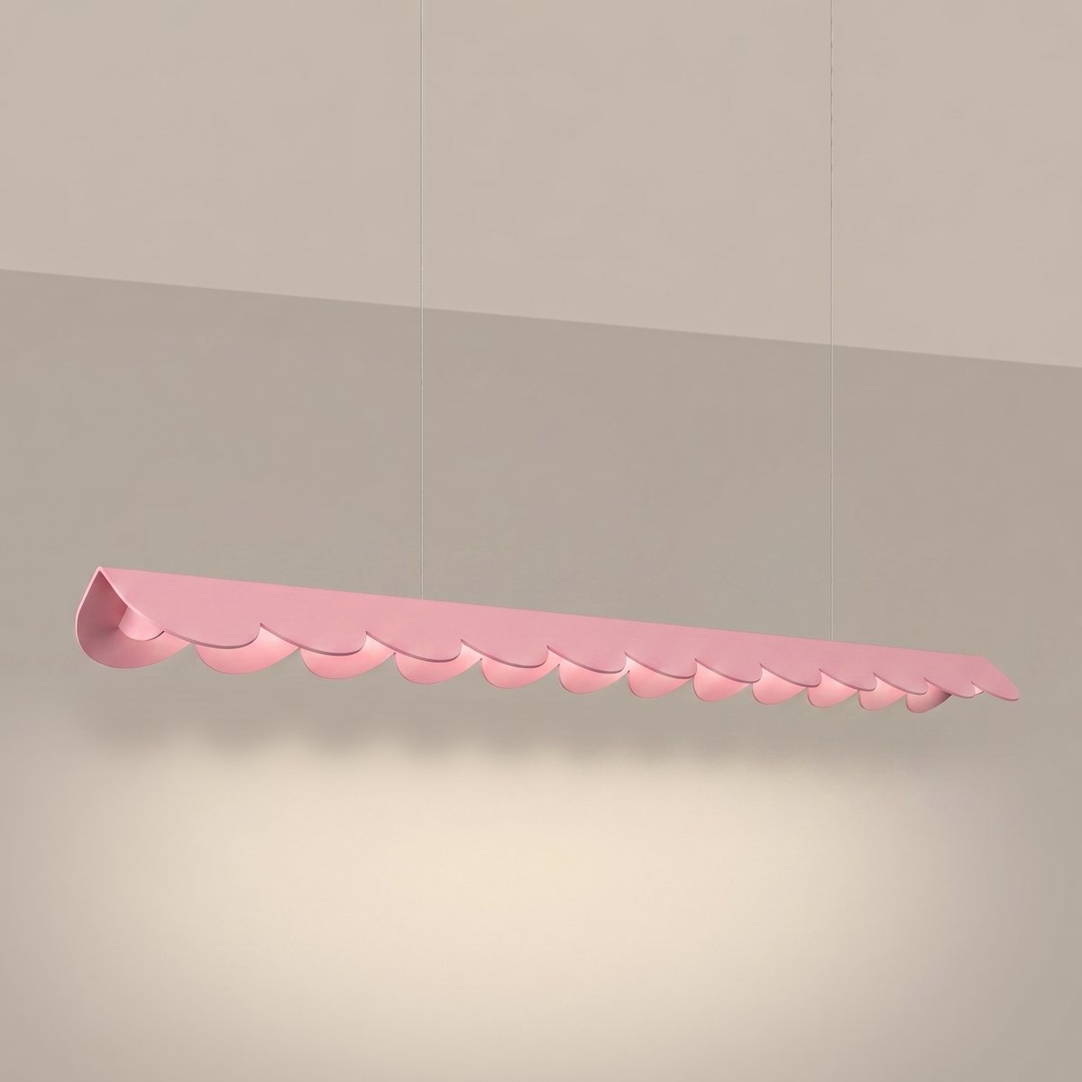 Suspension Aluminium Rose LED 1 Biscuit rose, EDEN