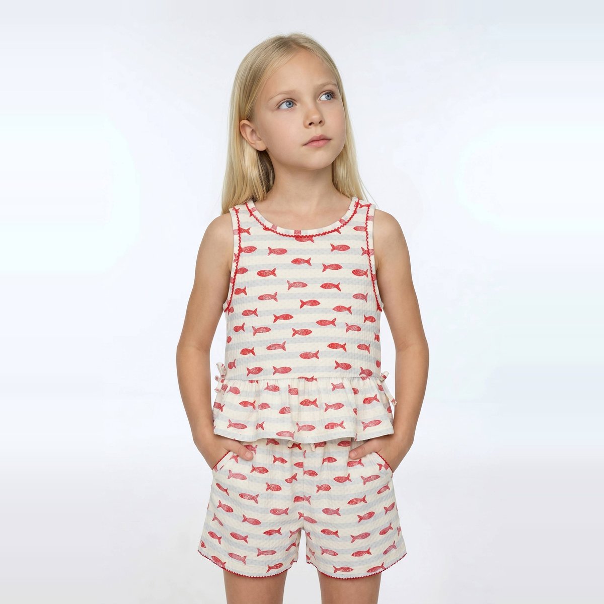 TMSC STRIPES celeste, MONOPRIX