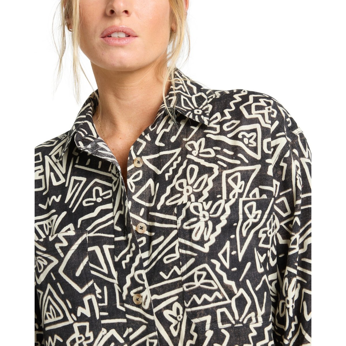 Chemise manches longues BE A DREAM noir black sands, BILLABONG