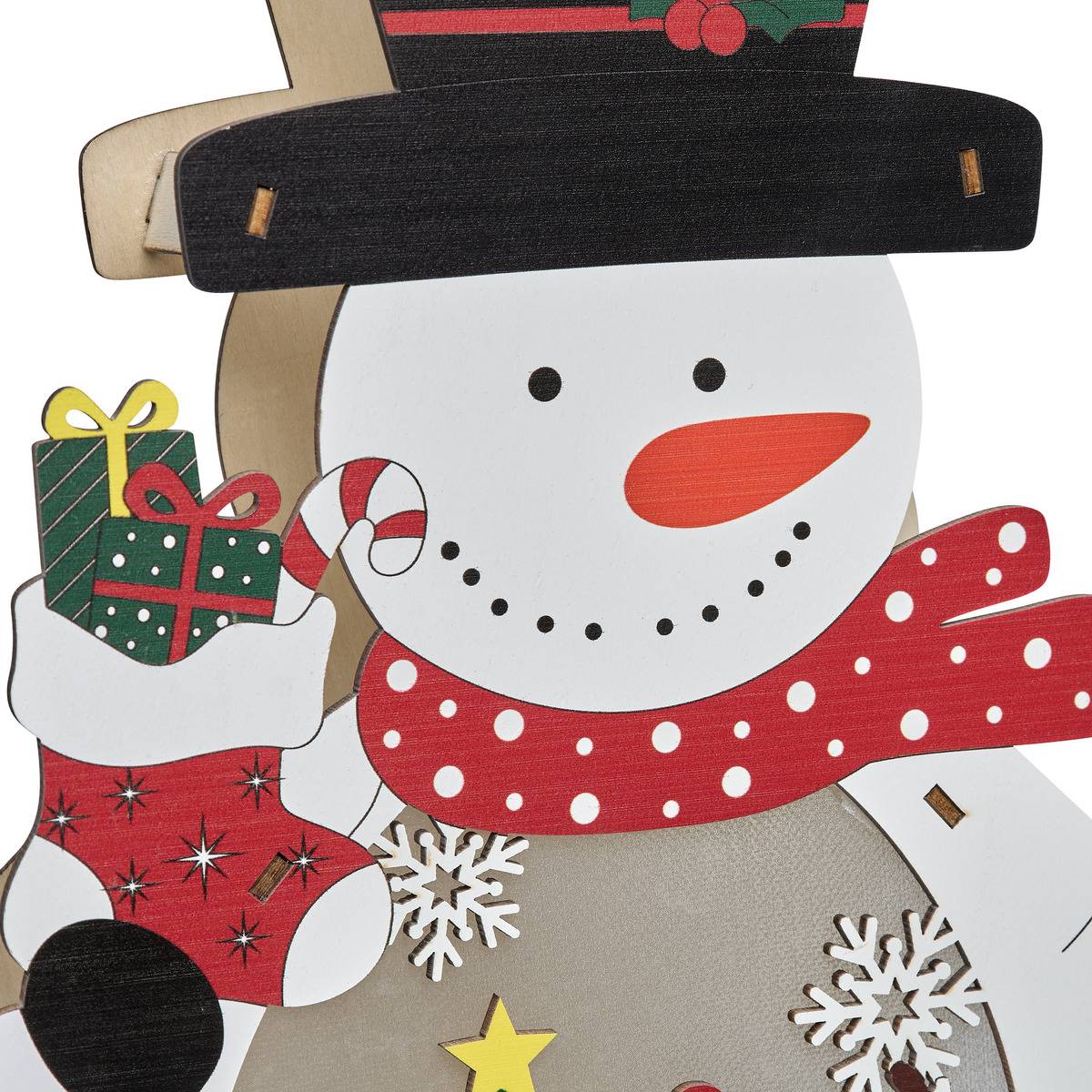 DKP INT BOIS PERSO 4L H27 P bonhomme de neige, FEERIC LIGHTS & CHRISTMAS