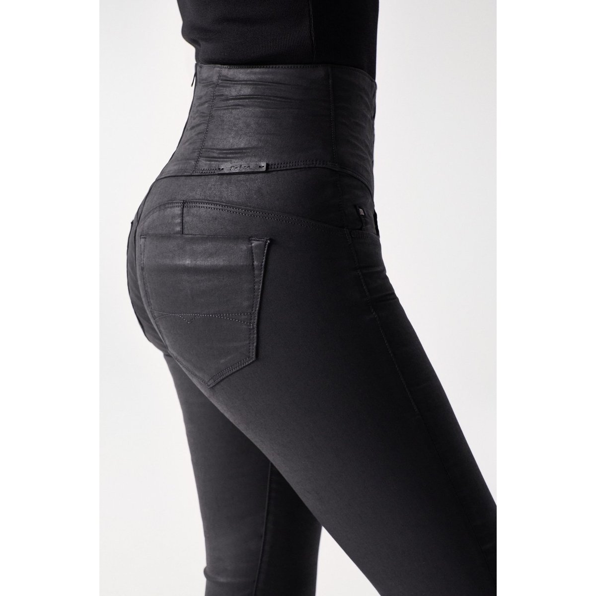JEAN DIVA PUSH IN SKINNY noir, SALSA JEANS