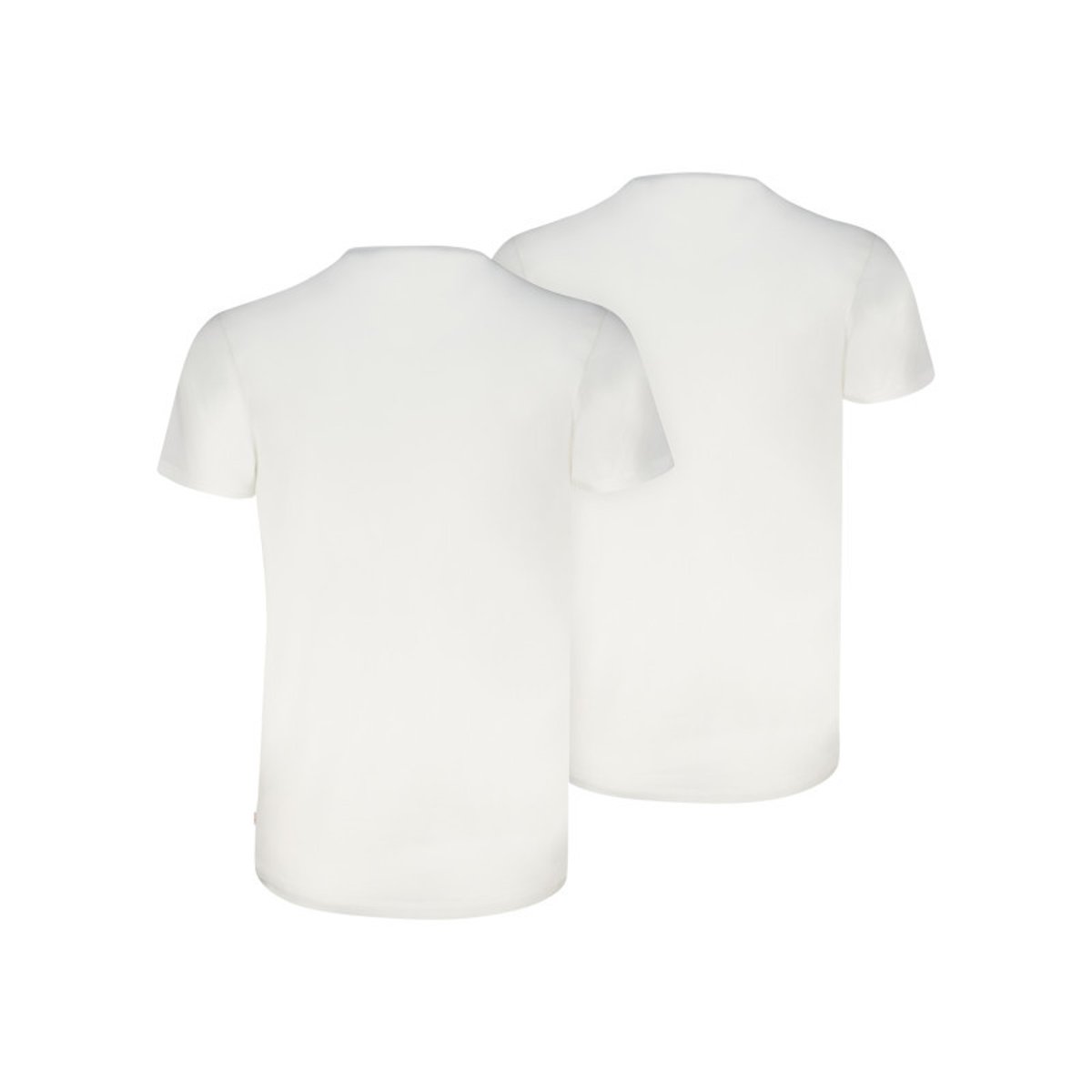 Lot de 2 t-shirts en coton blancs à coupe droite et de cols en v blanc, LEVI'S