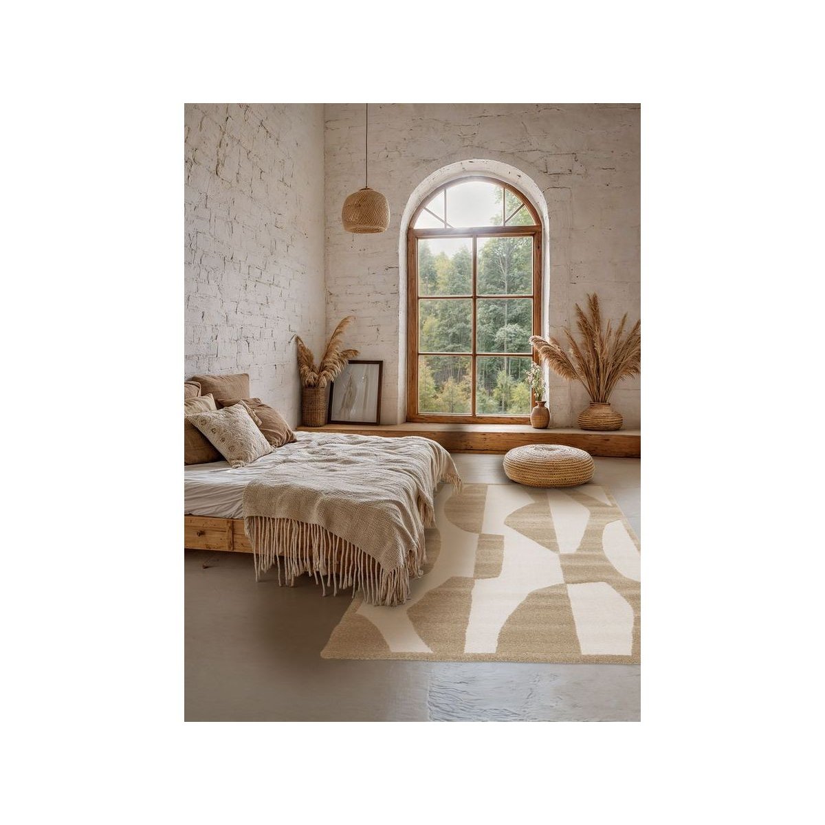 Tapis poils poils courts style , ELIOR marron, BOBOCHIC