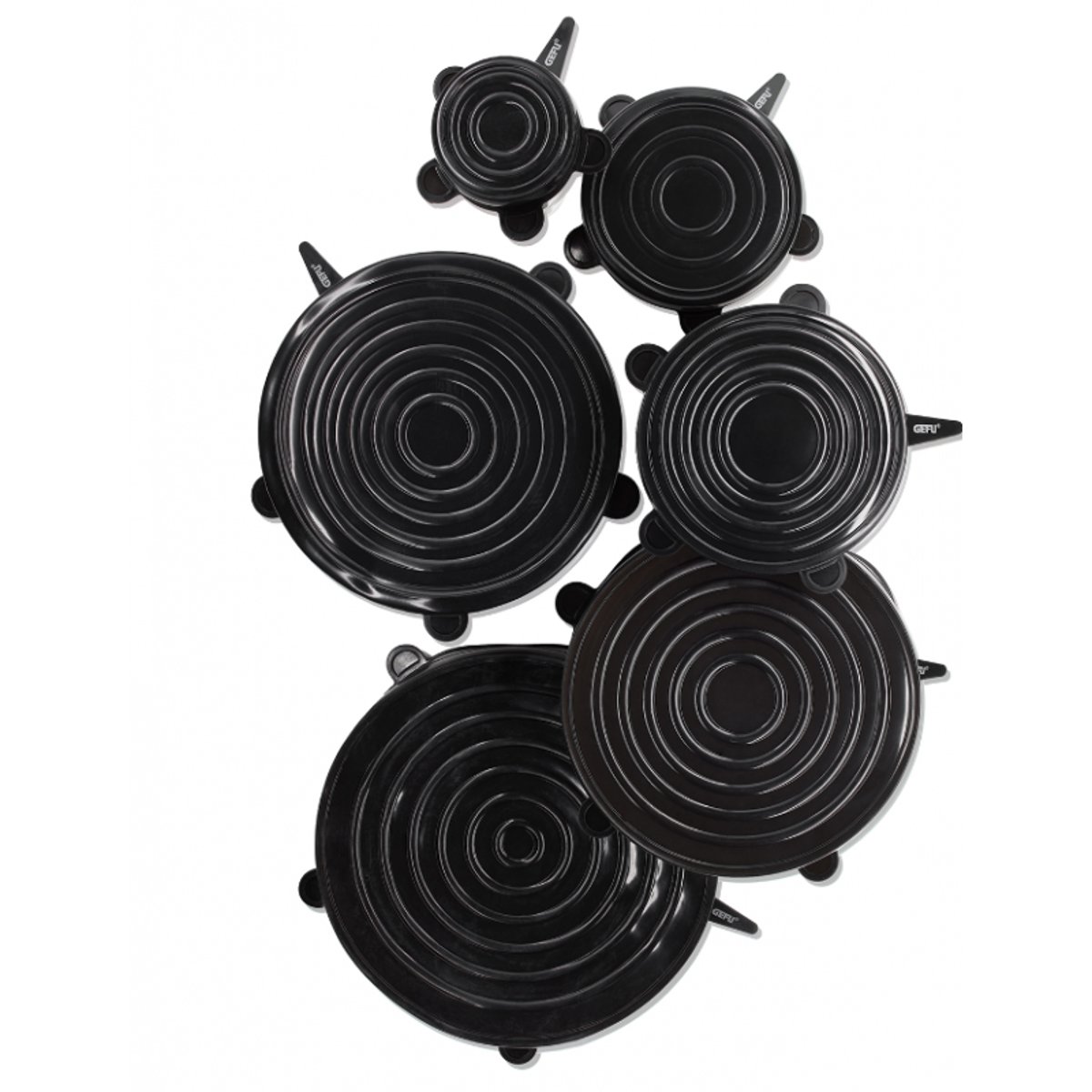 Couvercle en silicone FLEXIFRESH, 6 pièces noir, GEFU
