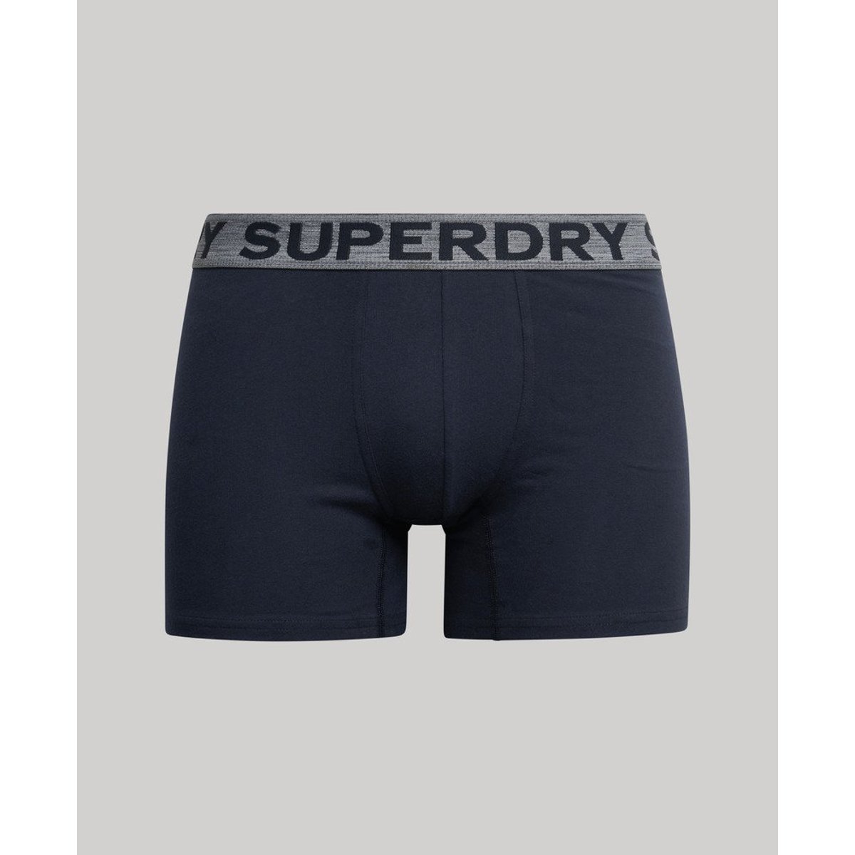 Lot de deux caleçons en coton biologique bleu marine éclipse, SUPERDRY