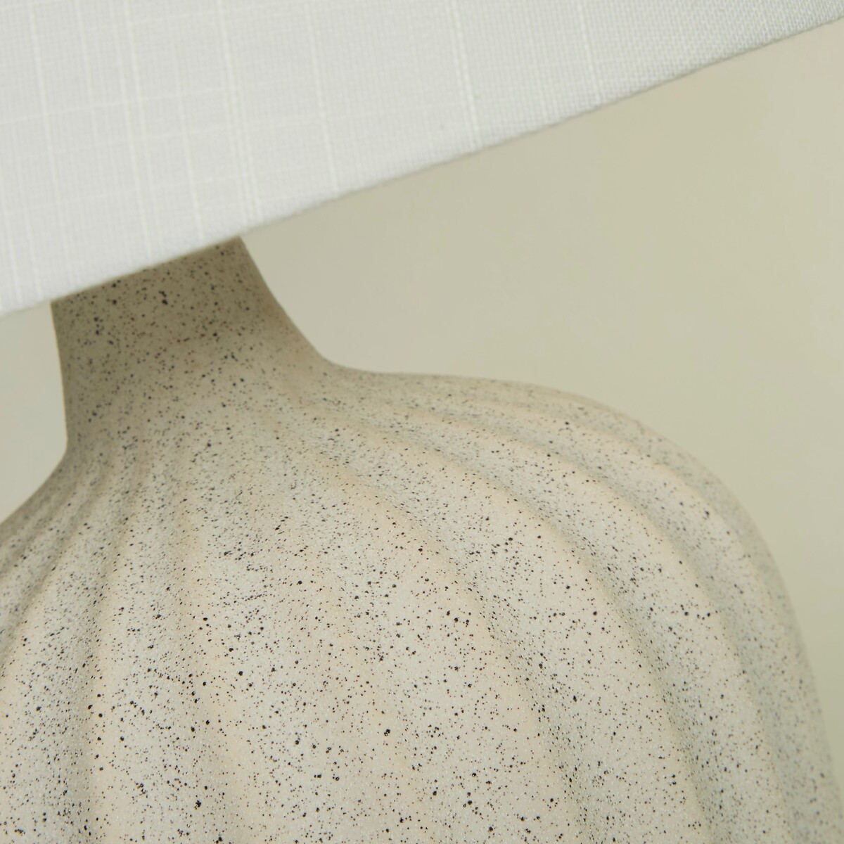 Pantin Large Fluted Ceramic Table Lamp with Tapered Shade cream, SO'HOME
