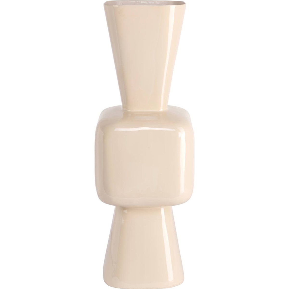 Vase sculptural en fer tapioca, RECOLLECTION