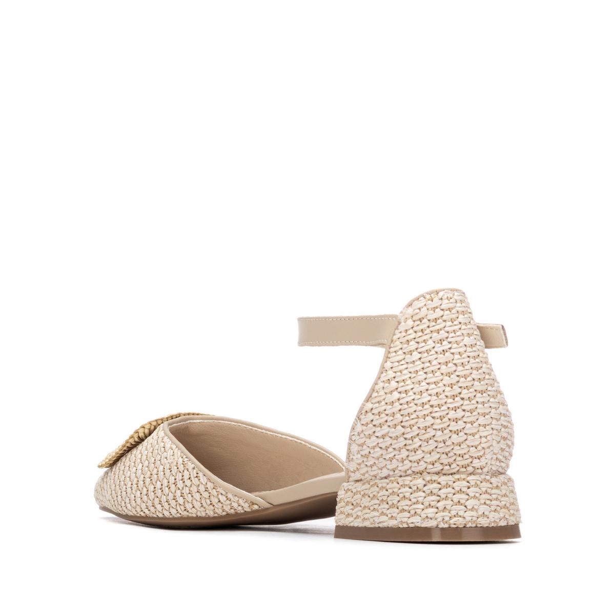 Chaussure Talon Décontractée Boucle beige, CARMELA
