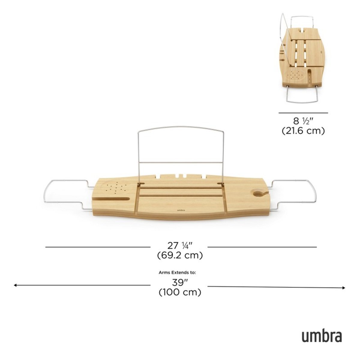 Pont de baig bois bambou design  AQUALA bois clair, UMBRA