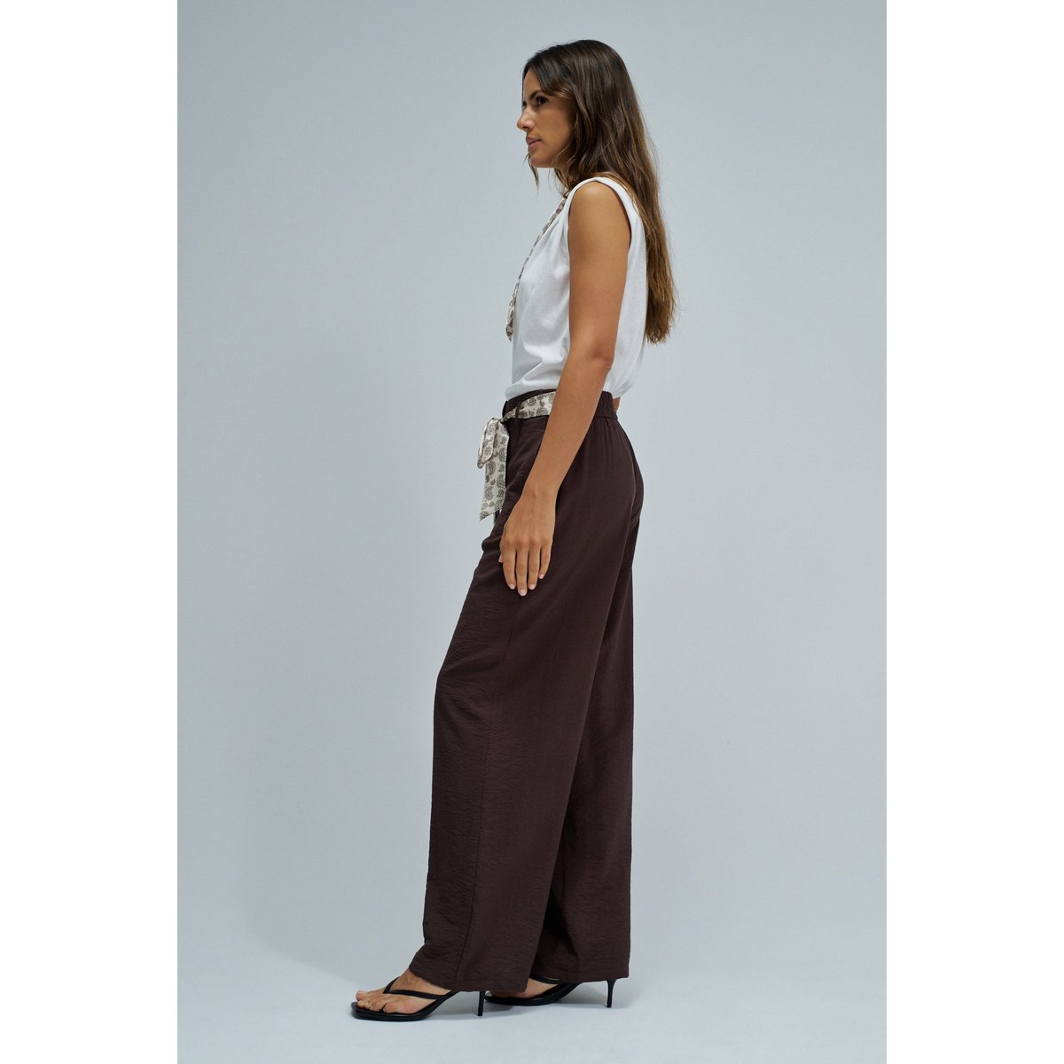 PANTALONS FLUIDES AVEC JAMBE WIDE beige, SALSA JEANS