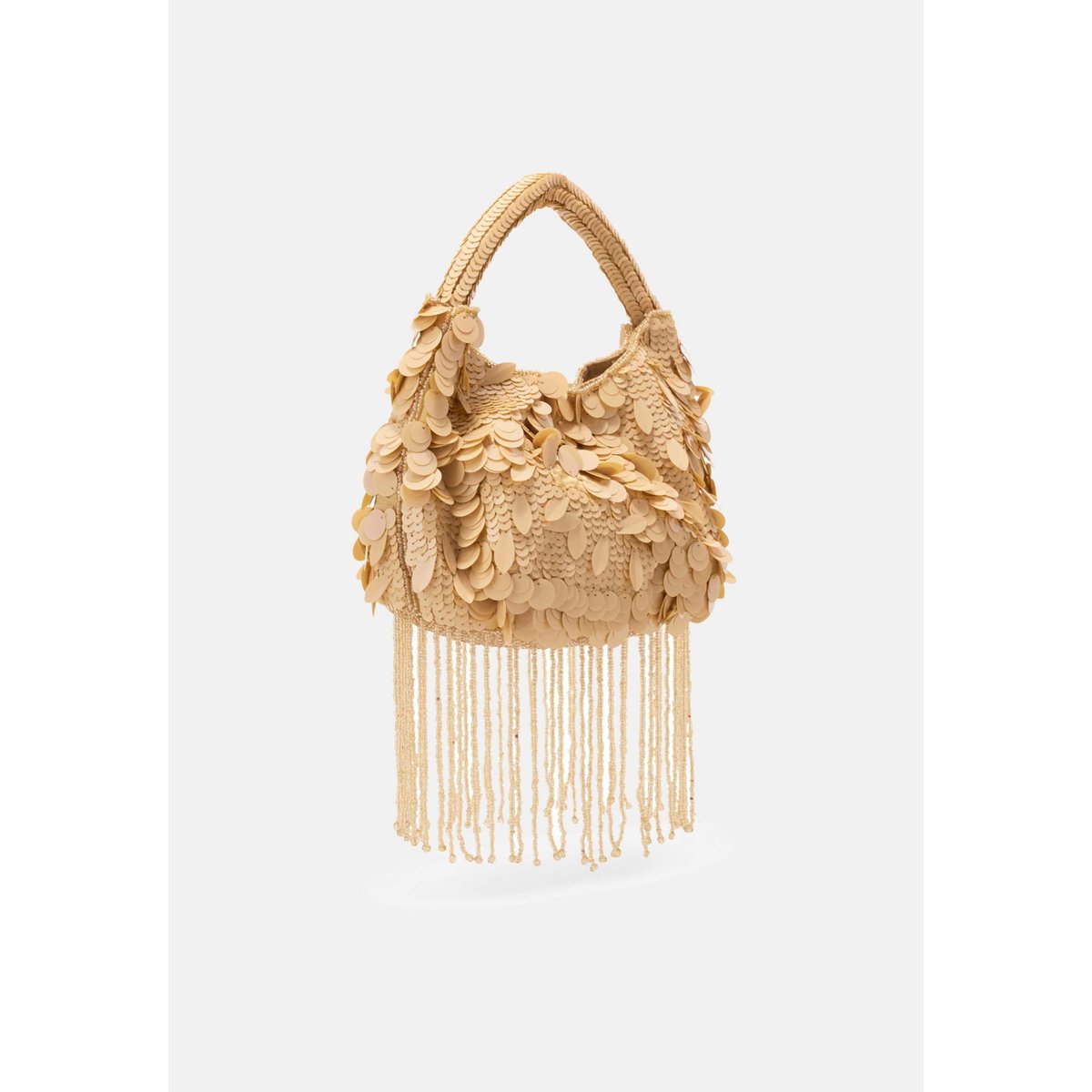 Pochette À Franges De Cristal crème, GUESS