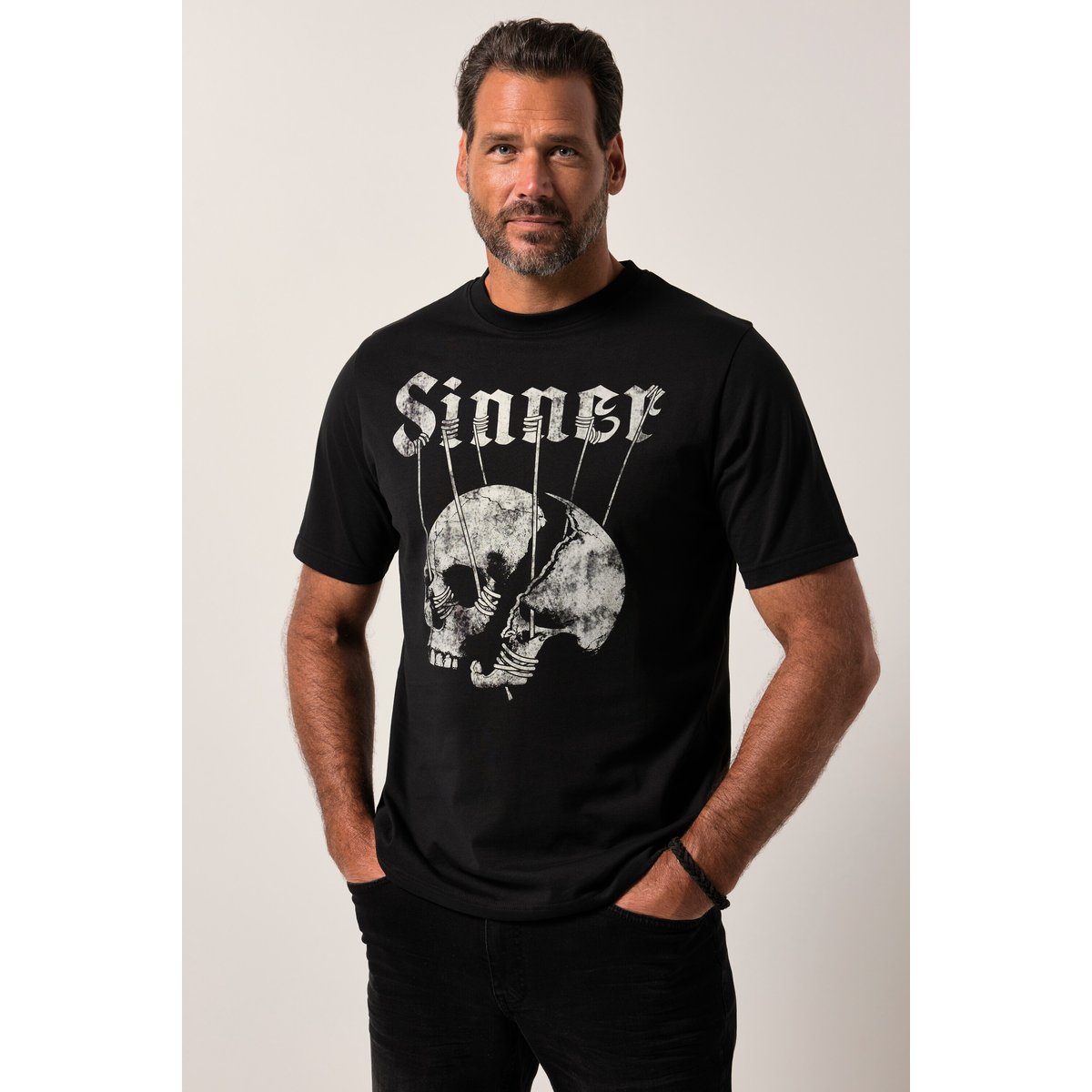 T-shirt à manches courtes noir, JP1880