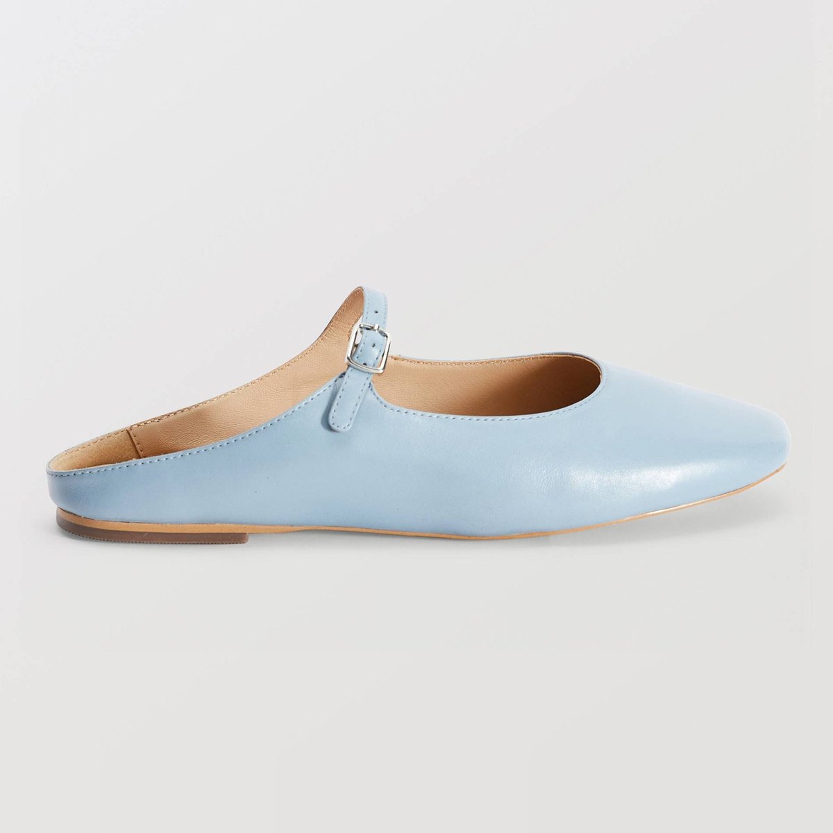 Mules à bride en cuir flots, MONOPRIX