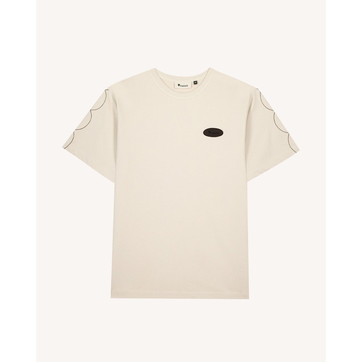 T-shirt en maille beige, FAGUO