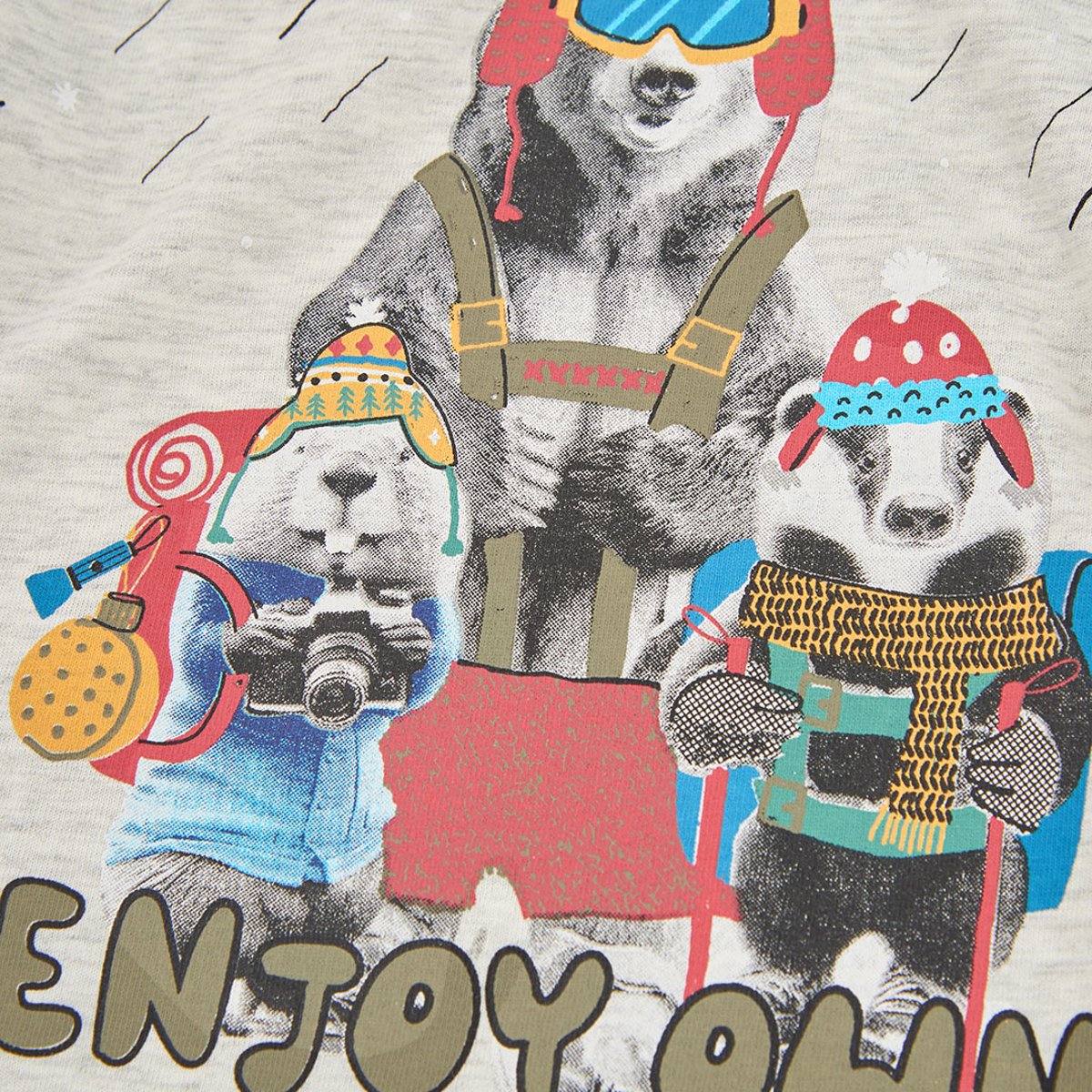 T-shirt maille garçon imprimé animaux multicolore, BOBOLI
